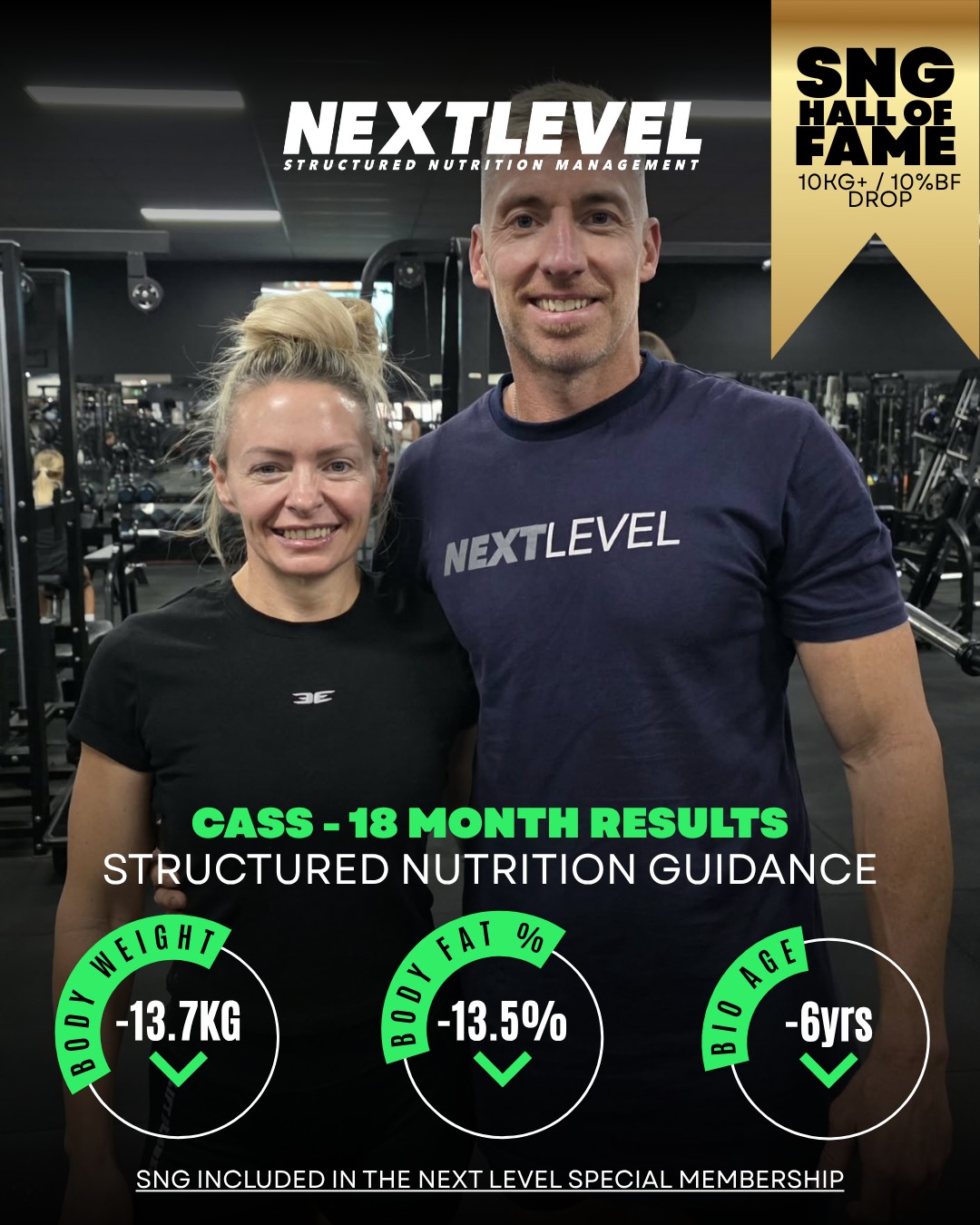 Cass, 18 month results with structured nutrition guidance