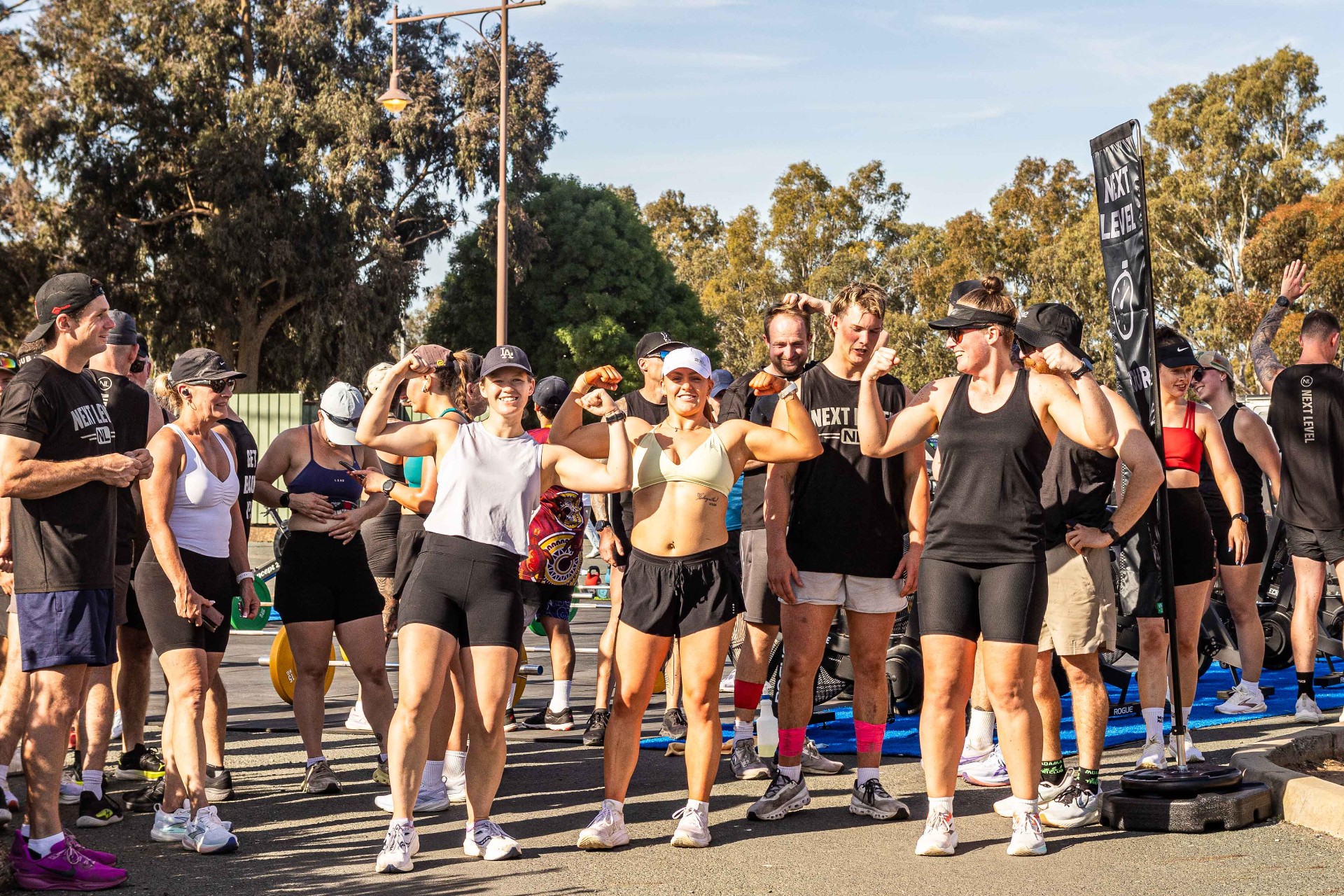 Next Level members at an outdoor event