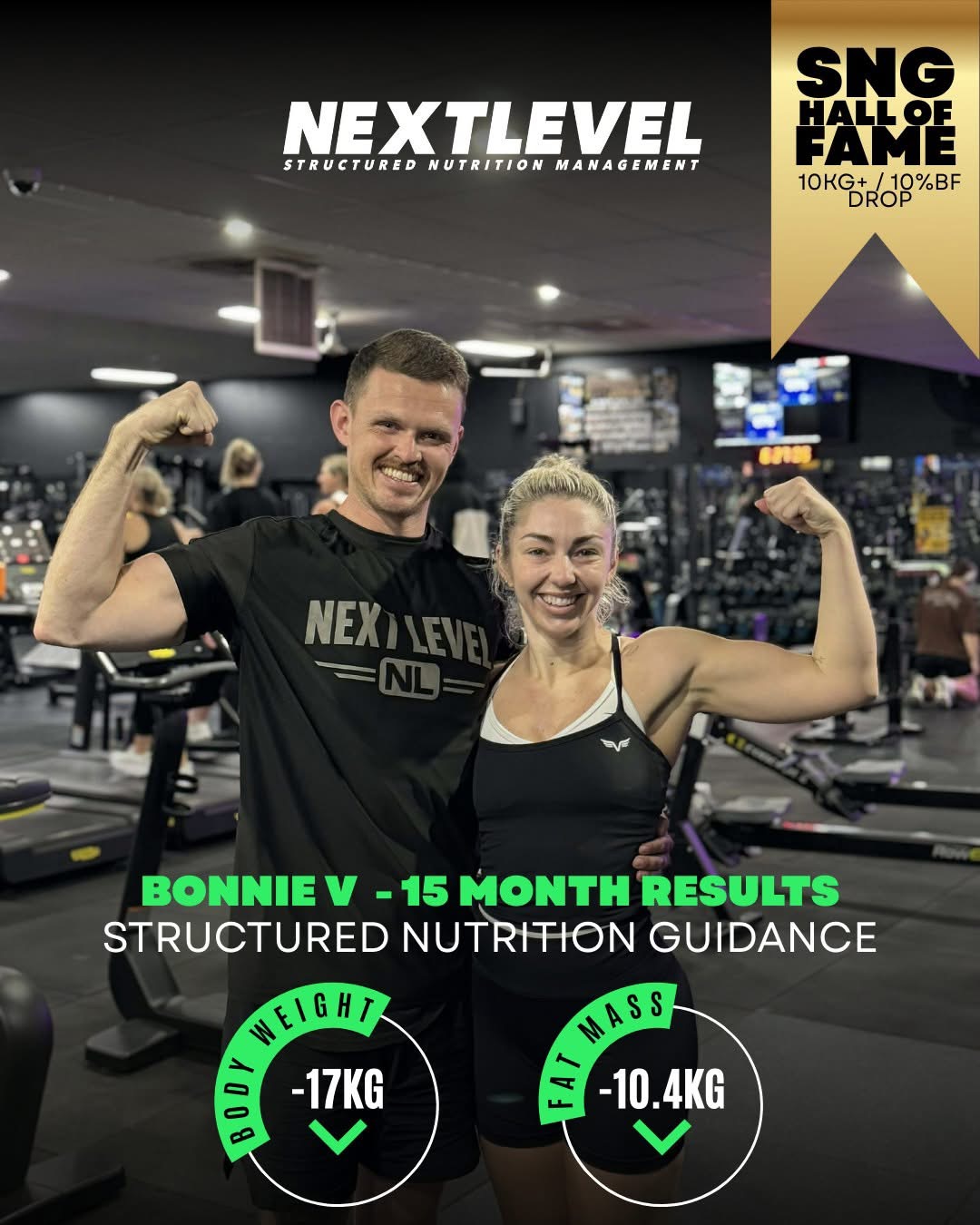 Bonnie, 15 month results with structured nutrition guidance